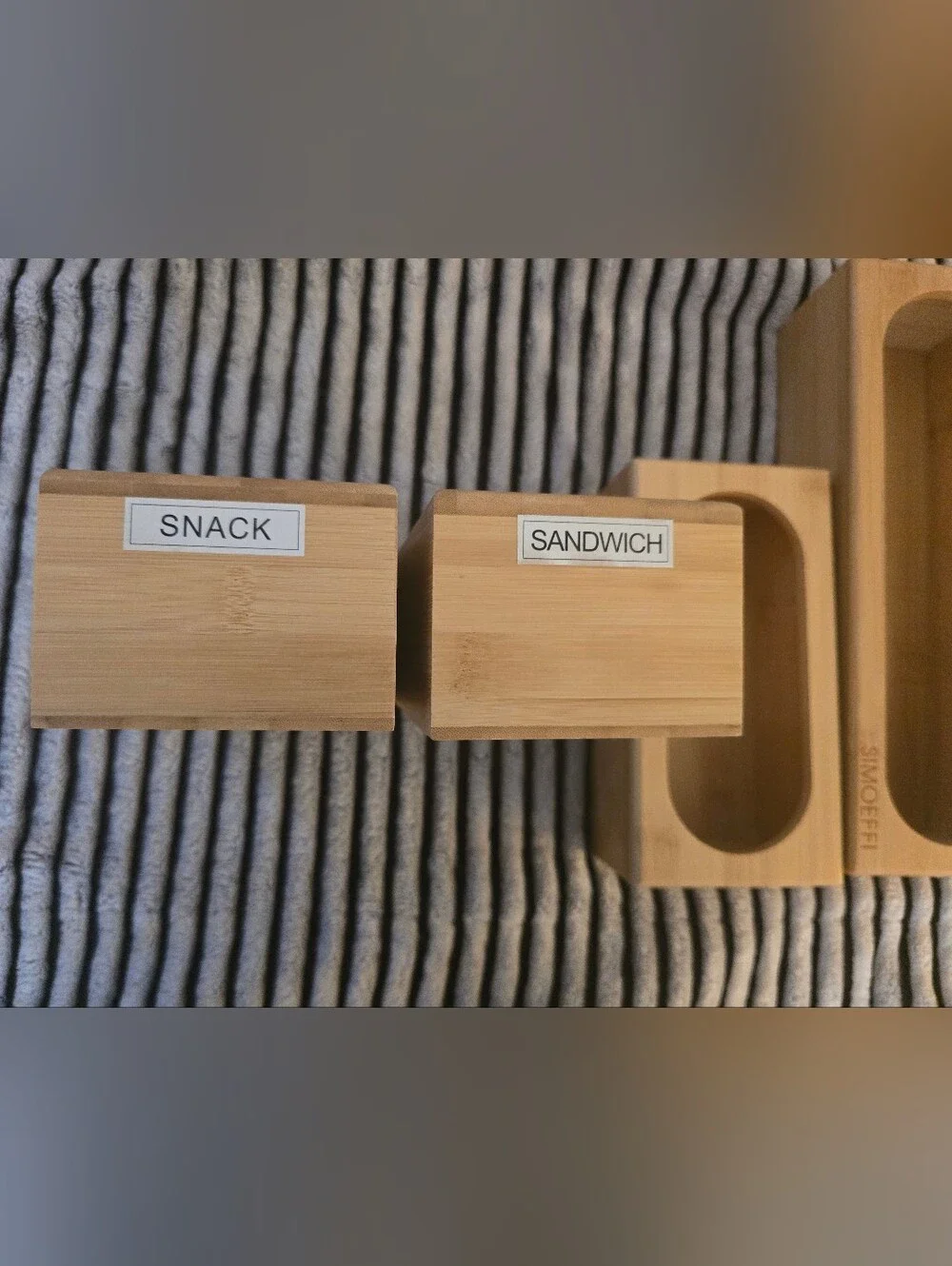 Bamboo Ziplock Bag Holders For Kitchen Drawer (Set Of 4 Sizes)